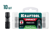 KRAFTOOL Impact TX 40, 25 мм, 10 шт, ударные биты (26195-40-25-S10)