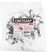 СВЕТОЗАР d 25 мм, 50 шт, металлические скобы для крепления металлорукава (60212-25-50)